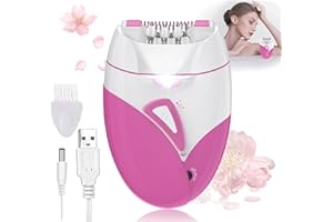 MORBEX GREEN Epilator for Women, Smooth Glide glabrouse Skin epilator Facial Hair Remover with 2 Speed & LED Light, Electric Facial Hair Removal Suitable for Face, Bikini Areas, Underarms, Arms, Legs