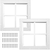 NeatiEase 2 Pack Shed Windows 12"x12", Transom