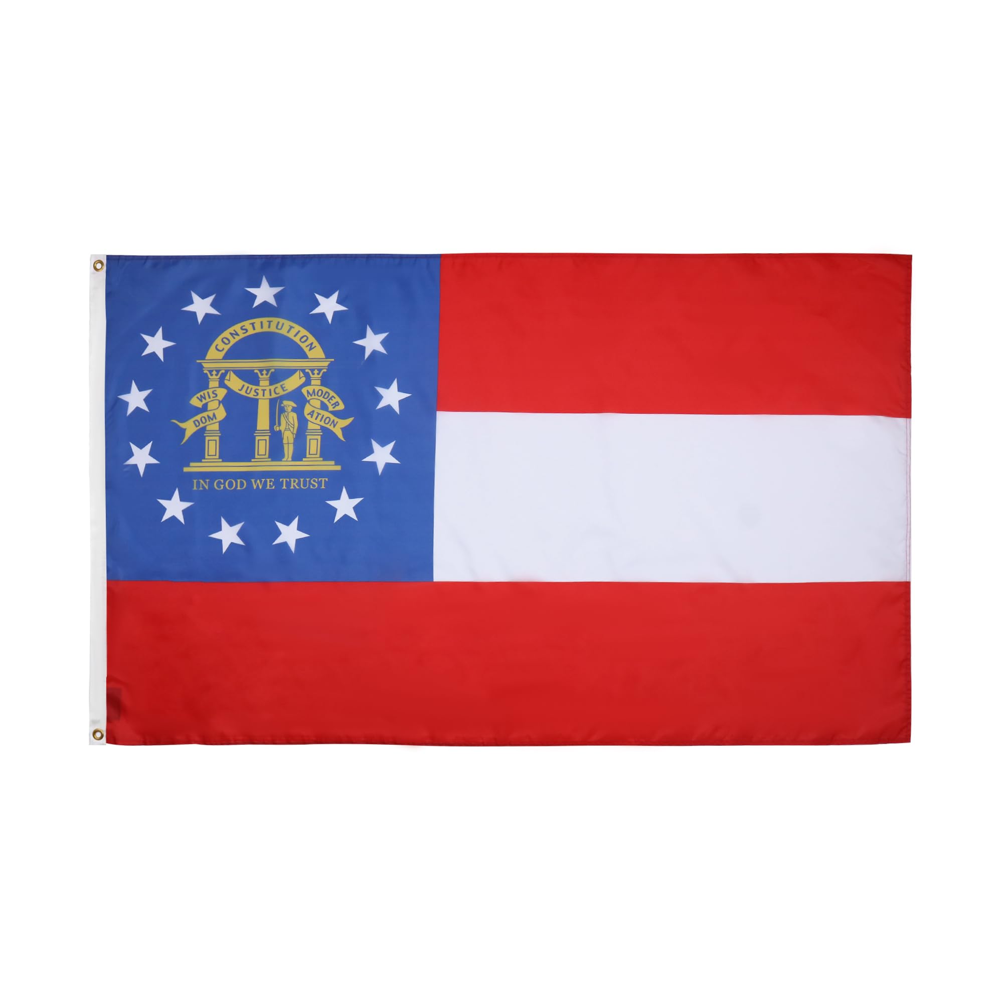 AZ FLAG - Georgia Flag - 3x5 Ft - Light Polyester Us State Of Georgie Banner with Two Brass Eyelets - Fade Resistant - Vivid Colors - 3' x 5' Feet - 150x90 Cm