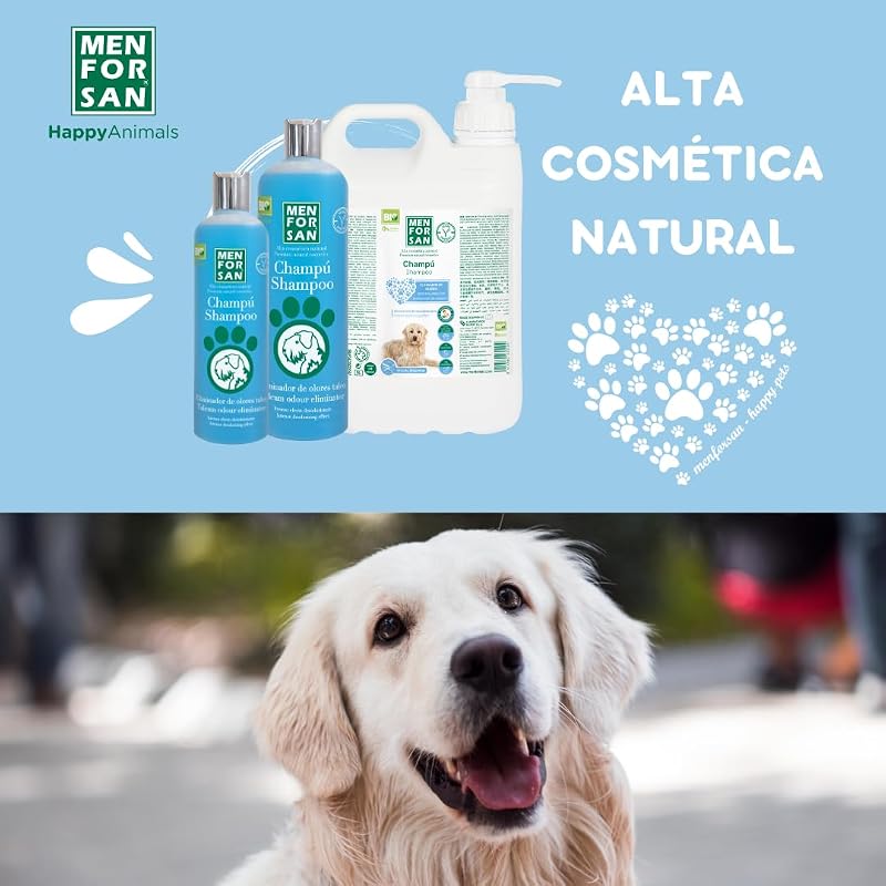 Odour Eliminating Shampoo per Cani, 1L, Elimina i Cattivi Odori dal Pelo