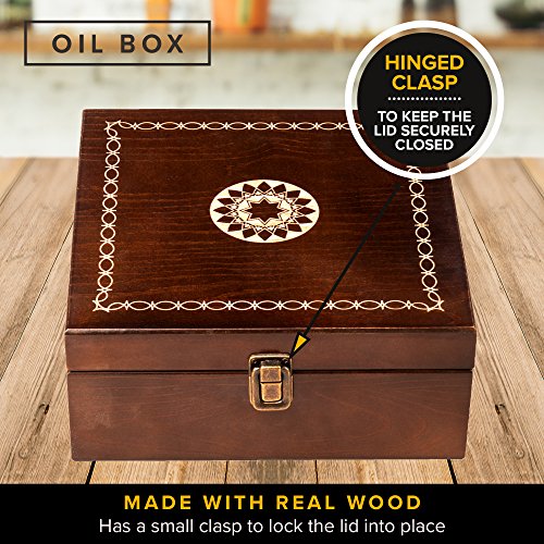 Beautiful Essential Oil Storage Box 49 Bottle - Holds 5-15ml & 10ml Roller Bottles - Free Roller Bottle Opener & 192 EO Labels - Wooden Oil Case Holder - Thumbnail 6
