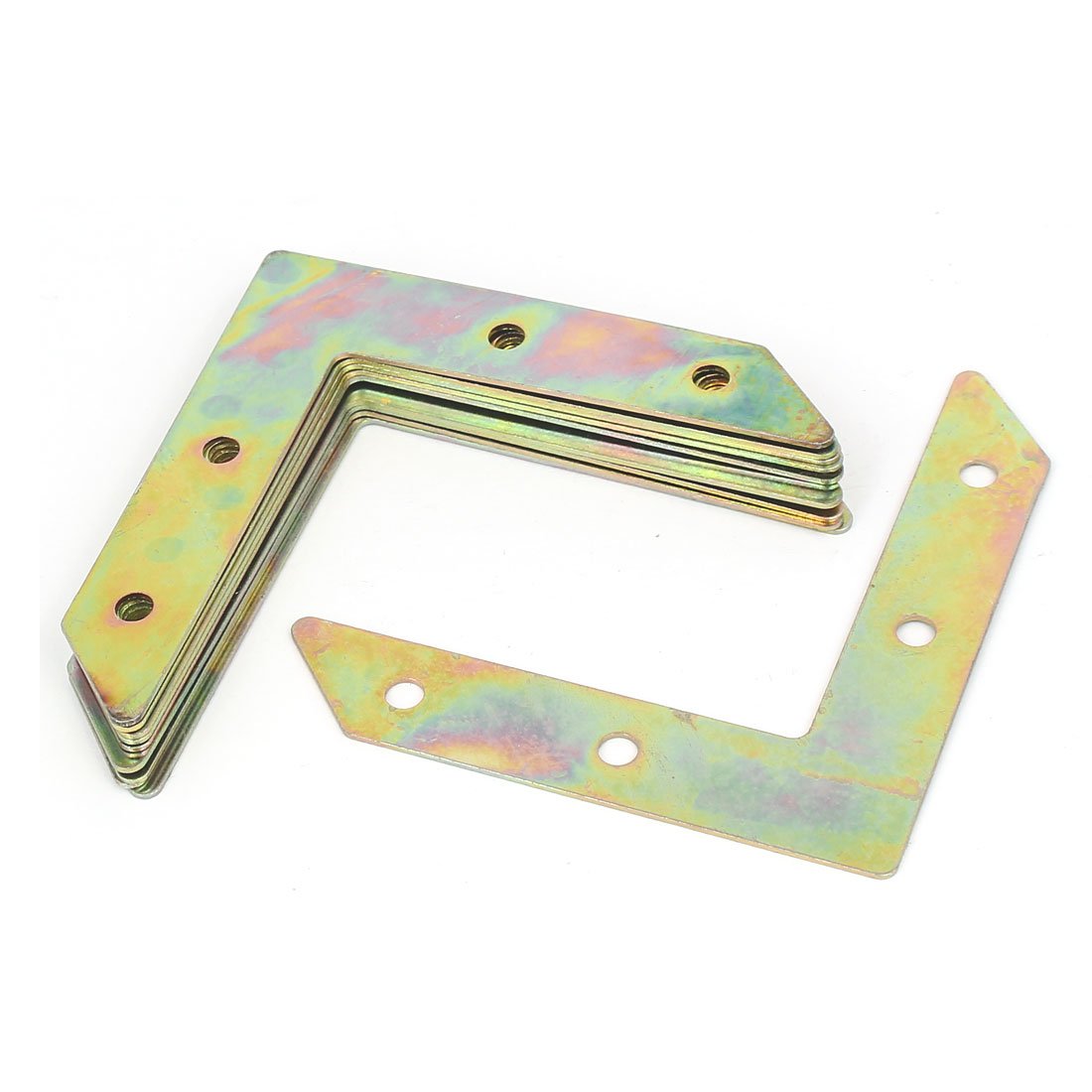 Sourcingmap Picture Frame L Shape Angle Bracket Flat Plate Fastener Bronze Tone 10pcs