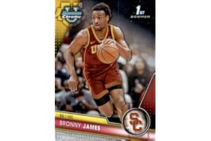 TOPPS Bronny James RC 2023-24 Bowman University Chrome Base #95 Pre-Rookie NM-MT Basketball
