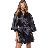 Turquaz Women's Bride Bridesmaids Silky Robe Satin Kimono Robes for Women Lingerie