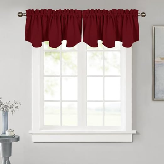 Amazon Com Nicetown Blackout Valance Curtain For Bedroom 52