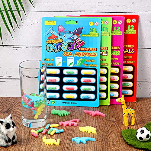 Gejoy 8 Pieces Magic Grow Capsules Growing in Water Animals Toys
