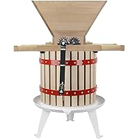 Fruit Wine Press and Crusher,100% Nature Apple&Grape&Berries Crusher Manual Juice Maker for Kitchen