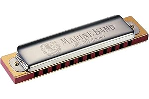 Hohner 364-G Marine Band 12 Hole Harmonica, Key of G, Stainless steel