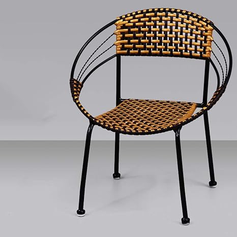 LZPQ Gartenmöbel Geflochtene PE-Korbstühle, stapelbare, moderne, bequeme Gartenstühle mit ...