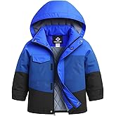 GEMYSE Boys Winter Coat Waterproof Windproof Boys Ski Jacket with Hood Kids Insulated Quilted Outerwear