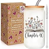 Qubereeree 40th Birthday Gifts for Her - 40 Year Old Glass Cup Birthday Decorations for Women, Funny 40 Bday Gifts Idea for Women, Friends, Daughter, Sister, Mom - Turning 40th Present-91