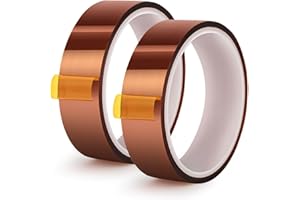 Billbotk 20mm Heat Resistant Tape for Sublimation, Heat Transfer Tape for Heat Press, No Residue Thermal Tape for Sublimation, HTV Heat Press (Brown)