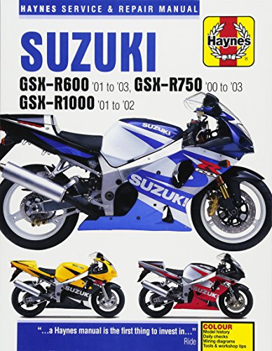 Suzuki GSX-R600 '01 to '03, GSX-R750 '00 to '03 & GSX-R1000 '01 to '02 (Haynes Service & Repair Manual)