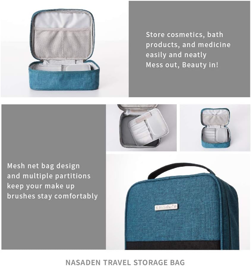 NaSaDen Premium Toiletry Bag - Packing Organizers, Fashion Waterproof Travel Toiletry Bag Cosmetic Bags Make Up Case Bathroom Shaving Organizer Kit with Great Compartments for Men Women Girls
