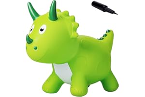 INPODAK Bouncy Horse for Toddler, Animal Hopper, Bouncing Dinosaur, Inflatable Jumping Horse, Ride on Hopping Toy for Kids with Pump