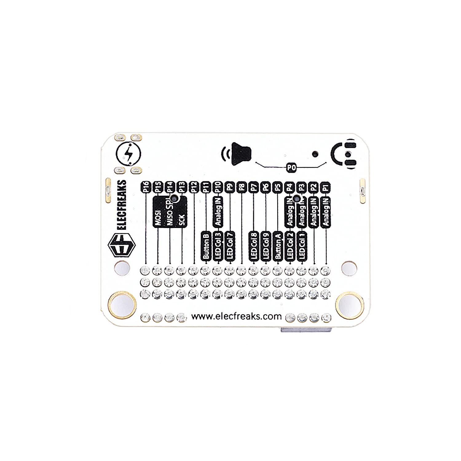 ELECFREAKS microbit Sensor:bit 3v Expansion Board Mini Micro:bit Breakout Board with 16 GVS Interface Integrated Buzzer and Audio Jack Adapter Shield IO IIC Ports with Building Jack