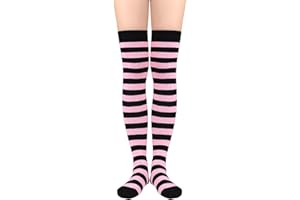 AMERICAN TRENDS Womens Rainbow Socks Striped Knee High Socks Thigh High Stockings Casual Tube Socks Costume Leg Warmers