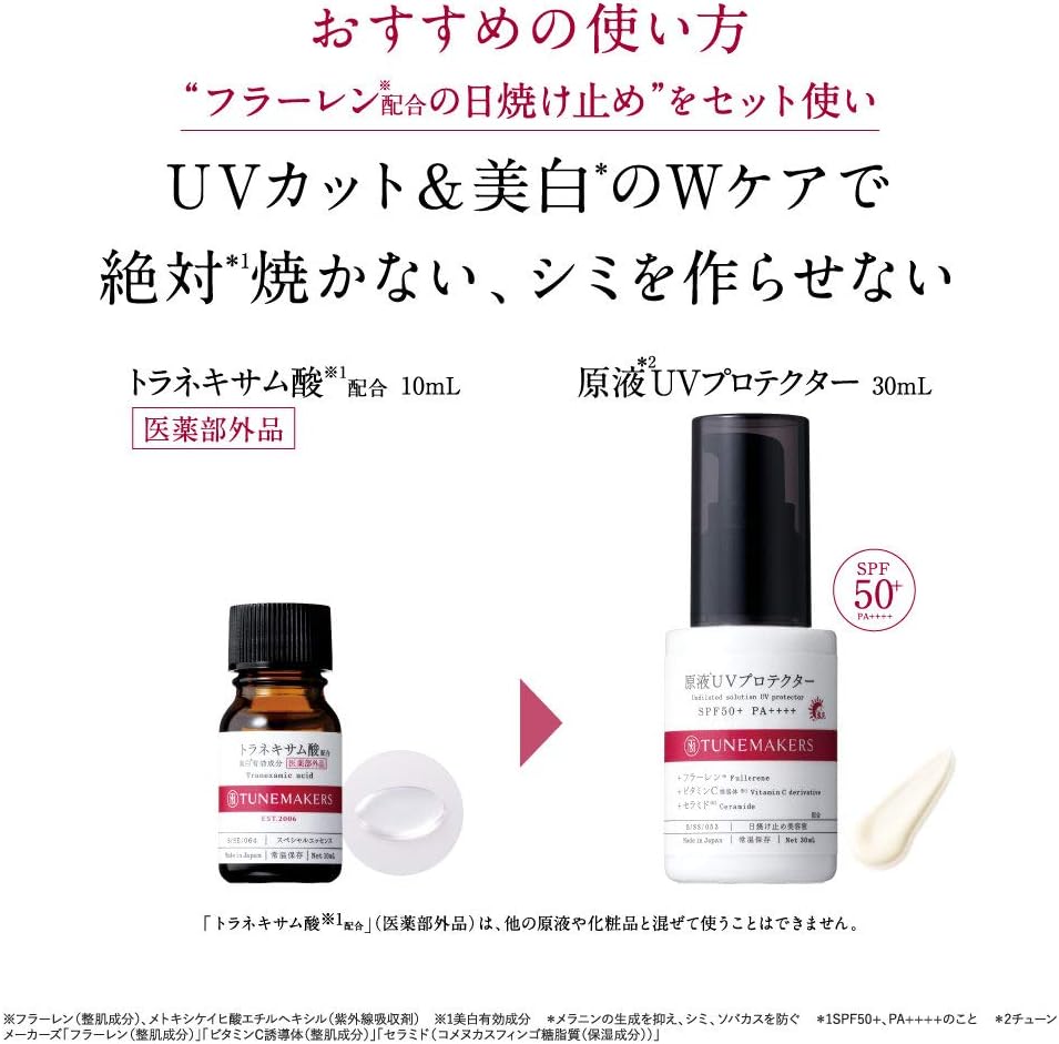 Amazon 医薬部外品 チューンメーカーズ トラネキサム酸 薬用美白原液 10ml 原液美容液 Tunemakers チューンメーカーズ 化粧品原料 原液 通販