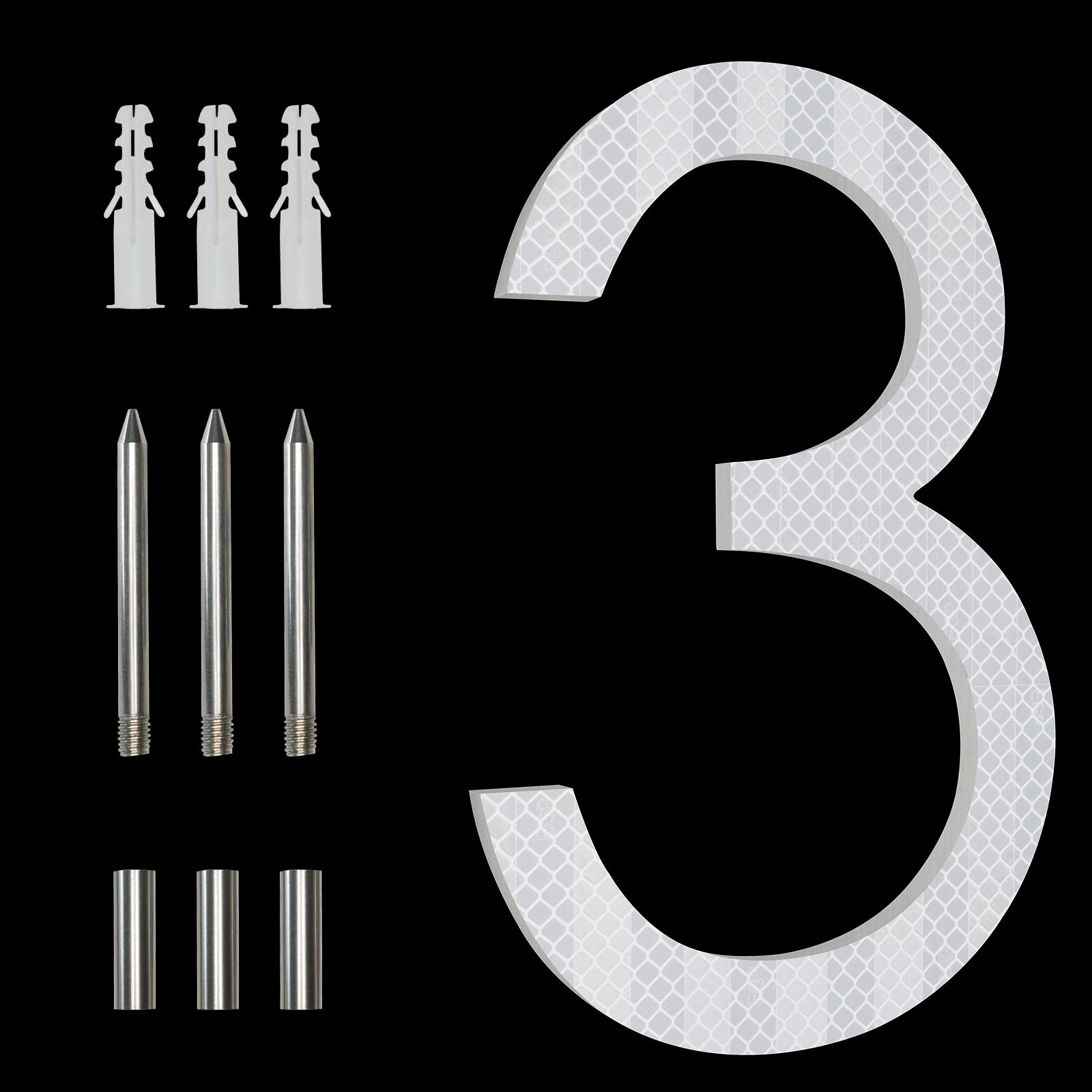 8 Inch Reflective House Numbers for