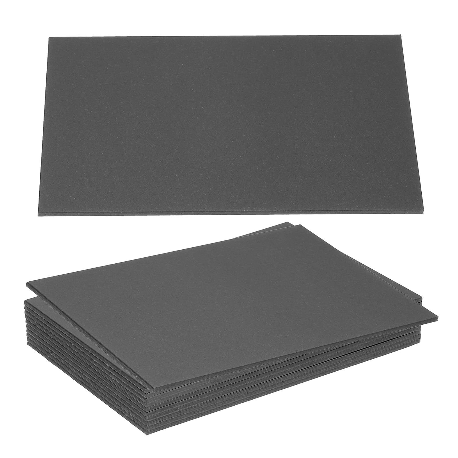 PATIKIL 7x5x0.1" Chipboard Sheets, 10Pcs 100PT Thick Book Board Binders Board Sturdy Bookbinding Supplies for Book Binding Cover, Black
