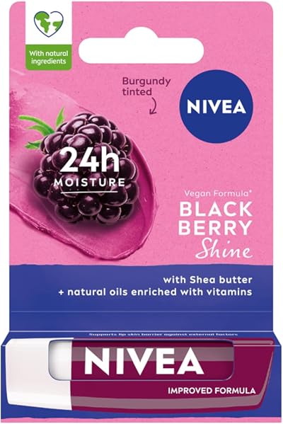 NIVEA Fruity Shine Lip Balm Blackberry Shine 4.8 g