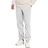 PINSPARK Men's Fleece Sweat Pants Joggers Cuffed Sweatpants Warm Cotton Baggy Sweatpants with Waist Elastic