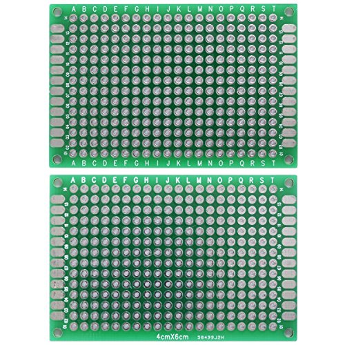 WINGONEER 10PCS (4 x 6cm) PCB Board Universal Double Sided Prototyping Breadboard Panel Circuit Board for DIY Soldering