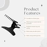 Head Jog 12 Pack Butterfly Hair Clips Black for Sectioning and Styling view 3