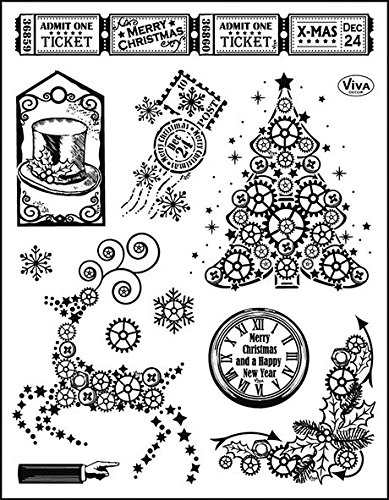 Viva Decor Steampunk Christmas Tree Stamp