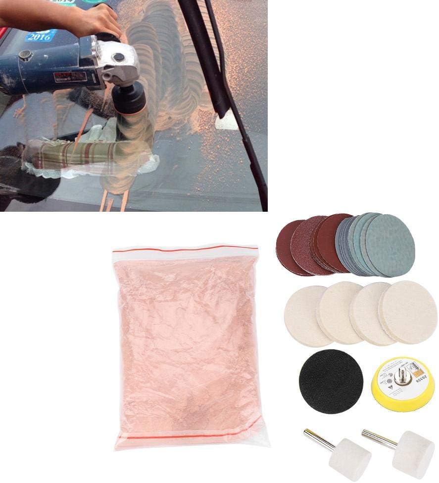 HEEPDD Glass Polishing Kit, Glass Scratch Remover Set with Cerium Oxide