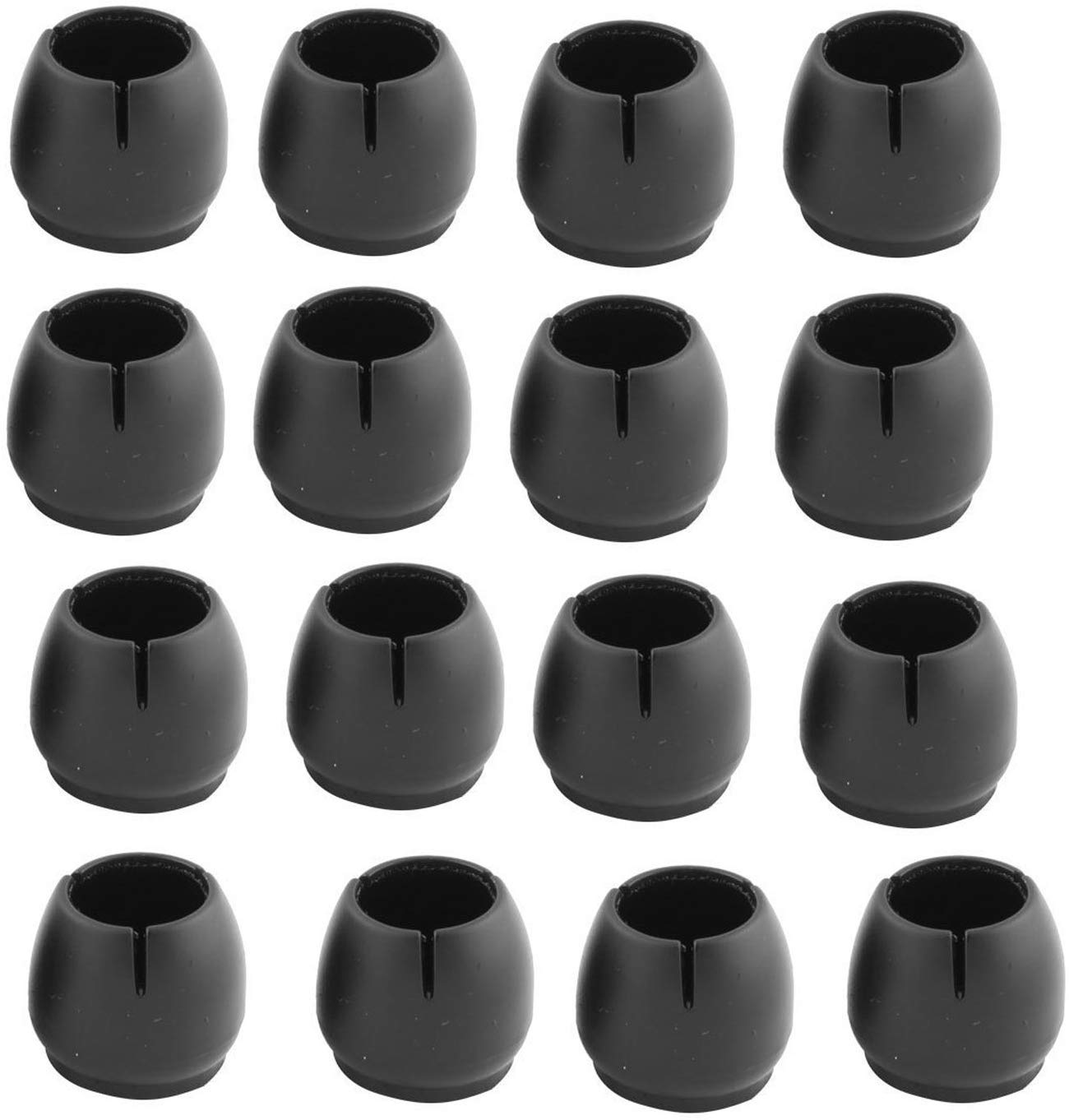 16 Pcs Silicone Chair Leg Caps Floor Protector Round Square Furniture Feet Covers
