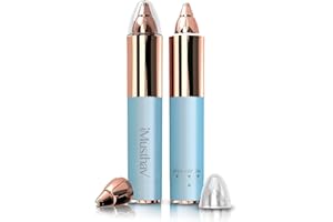 IMUSTHAV Mini Portable Painless Eyebrow Remover Trimmer for Women, Eyebrow Razor Epilator Pen,18K Gold-Plated Hypoallergenic Precision Pencil-tip. 360° LED Light for Instant and Painless Hair Remover.
