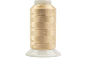 WonderFil, Specialty Threads, InvisaFil, 2-Ply Cottonized Soft Polyester, Silk-Like Thread for Fine Sewing, 100wt - Nude, 2500m