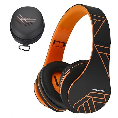 PowerLocus Bluetooth Over-Ear Kopfhörer, Kabellos Stereo Faltbare Kopfhörer Kabellose und Kabel-Kopfhörer mit Integriertem Mi