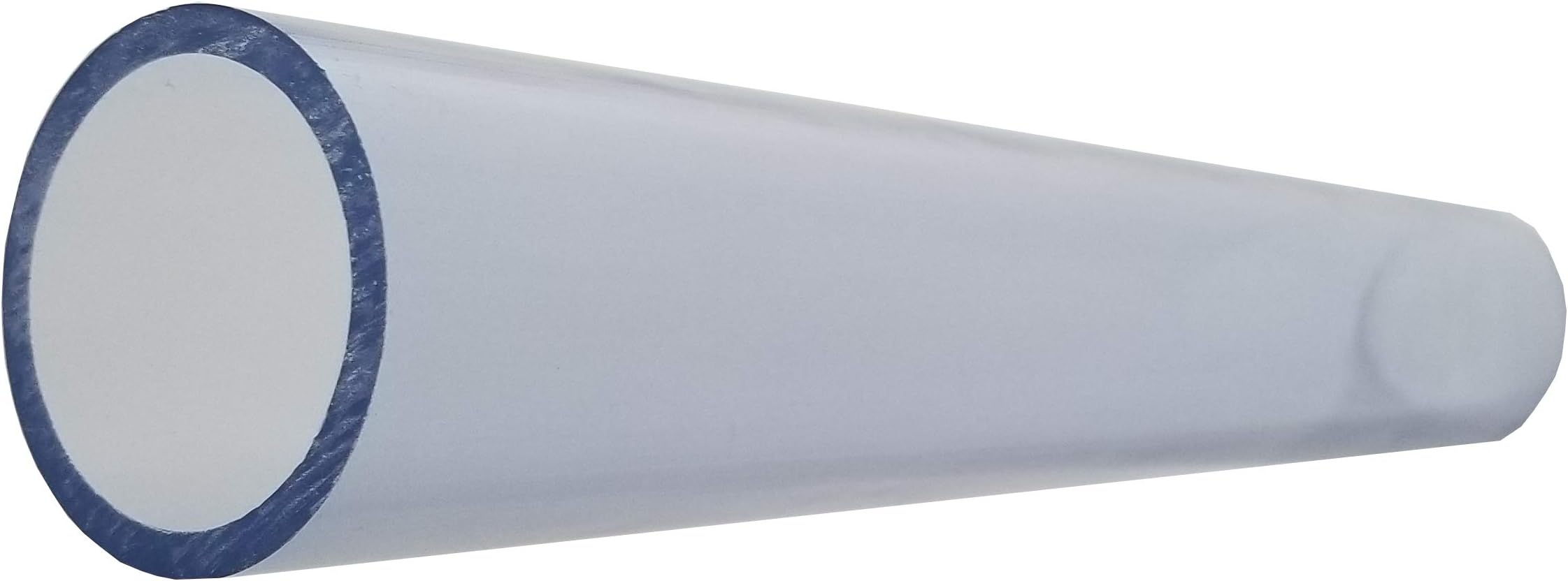 2 Inch Diameter Clear PVC Schedule 40 Pipe, 5 Inches Long x 2 pieces [Pipe ID approximately 2.047 inch]