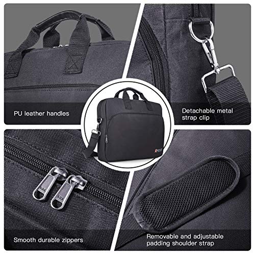 REYLEO Laptop Bag, Christmas Gift 15.6 Inch USB Laptop Briefcase, Waterproof Travel Business Messenger Shoulder Bag with Luggage Strap for Men Women School Fits MacBook HP Dell Notebook Tablet