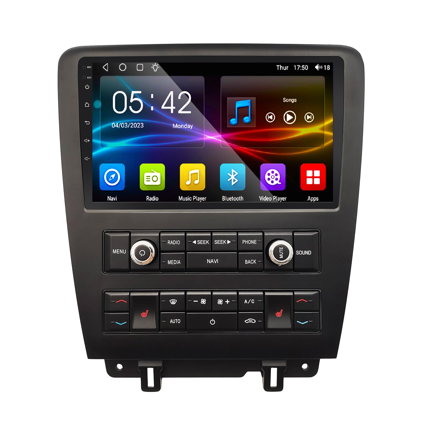 Photo 1 of 4+64G Car Radio for Ford Mustang 9 inch Touch Screen 2010 2011 2012 2013 2014 Stereo,Wireless Carplay/WiFi/Bluetooth/EQ Audio/Andriod Auto/AM/FM/AHD Camera