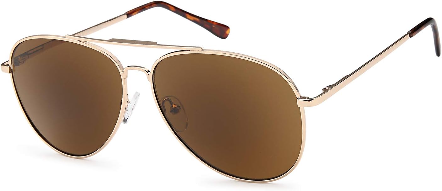 VVDQELLA Reader Sunglasses, Aviator Stylish Men's & Women's Full Frame UV400 Protection Brown Lens Outdoor Reading Glasses