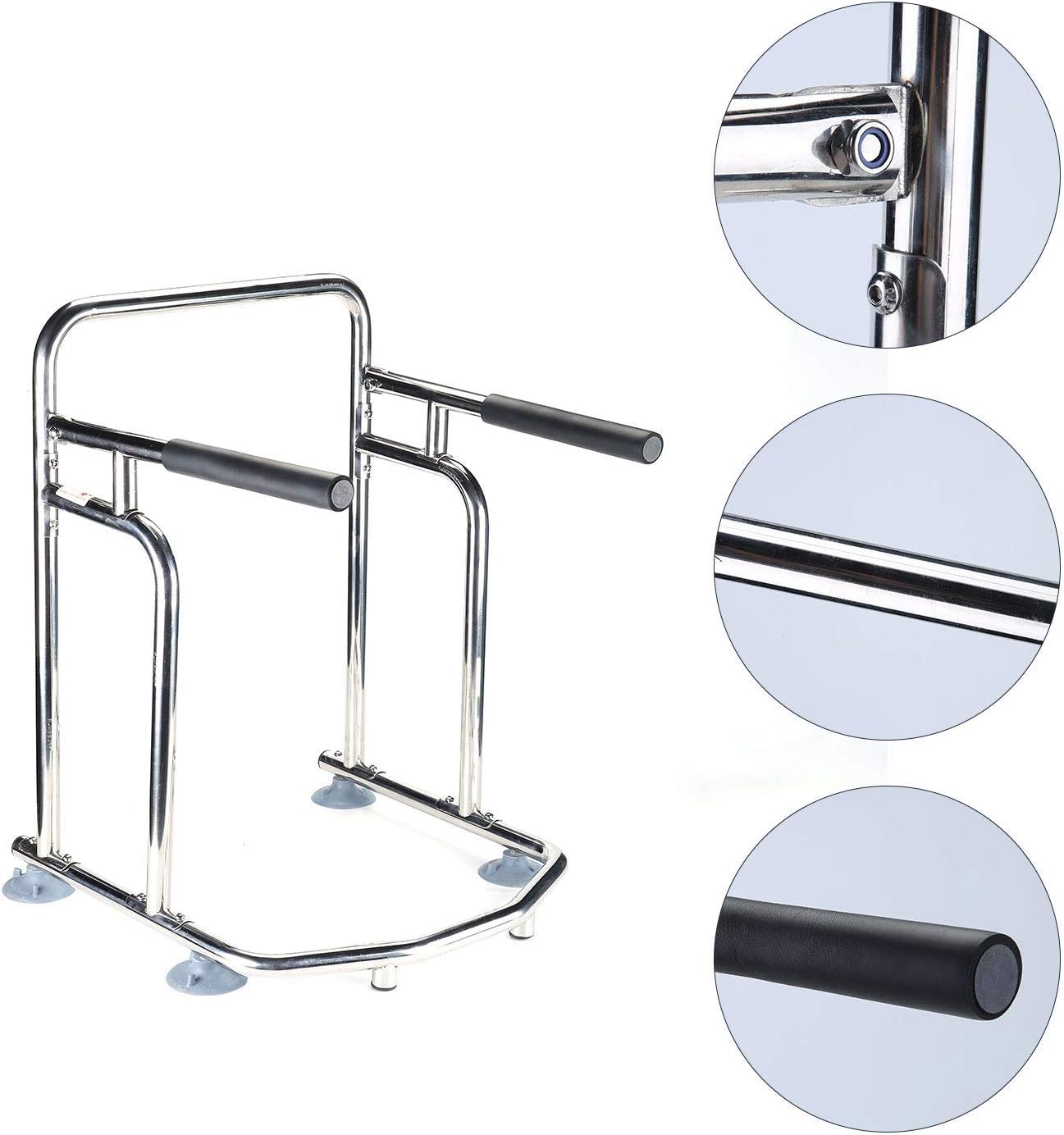 Elderly Assis Toilet Safety Rails Upturning Safety Frame Toilet with Easy Installation for Limited Mobility Disabled Injured Surgery Recovery: Health & Personal Care