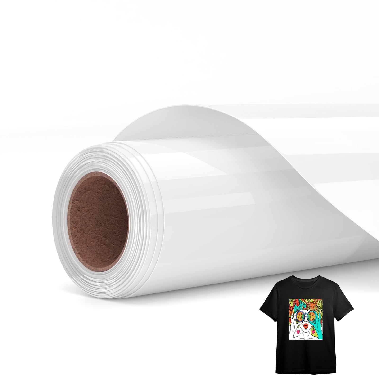 Asoway Sublimations HTV Vinyl Flex Film for Dark Fabric/Light Fabric, Flex Film Textile for Sublimation 30.5 x 244 cm, Sublimation Blanks for T-shirt, Bag, Hat, High Transfer Rate (Matte)