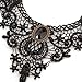 MEiySH Black Lace Gothic Lolita Pendant Choker Necklace Earrings Set