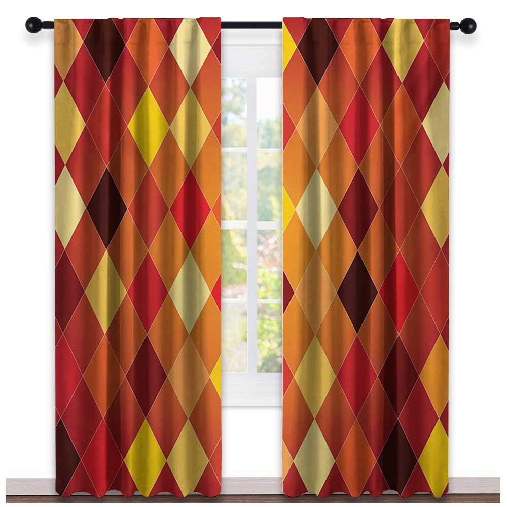 Amazon Com Shenglv Geometric Curtains Modern Argyle Pattern