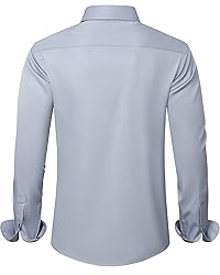 J.VER Men's Dress Shirts Solid Long Sleeve Stretch