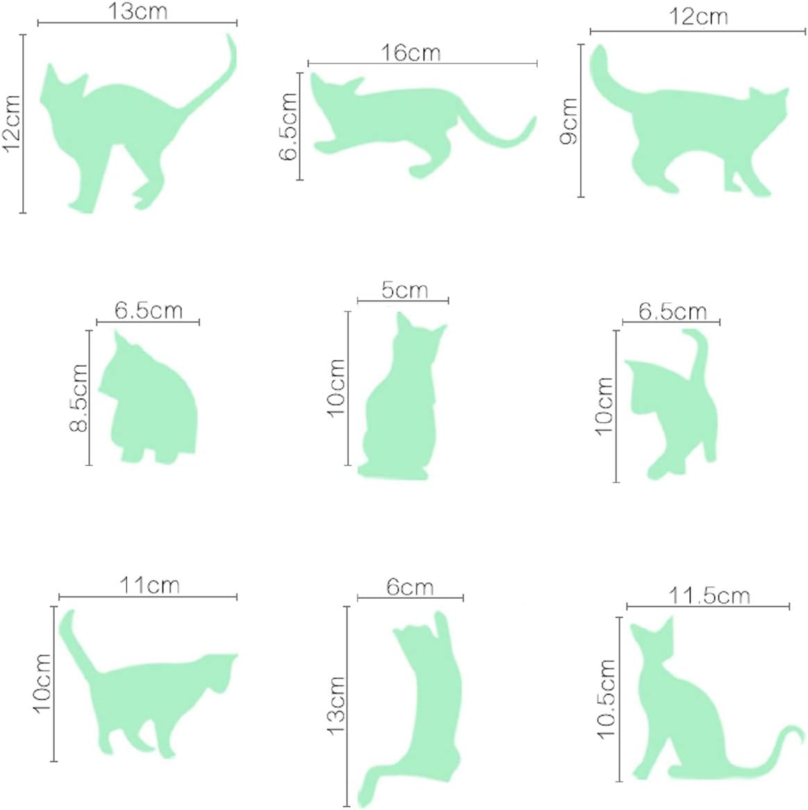 Wall Stickers Glow in The Dark. Vinyl Decorative Cats. Fluorescent Animal Stickers. Blades Bright Room Decor, boy, Girl, Child and Baby - Image 3