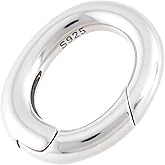 Pndeyo 925 Sterling Silver Jewelry Clasps, Hypoallergenic Necklace Enhancer Shortener, Spring Rings Clasp Connector for Bracelet Anklet Jewelry Making
