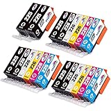 Kingway 20 Pack Compatible Canon Ink Cartridge PGI-225 CLI-226 for Canon Pixma MG6220 MG8220 MG6120 MG8120 MG8120B MG6110 Printer (5LBK+3SBK+3C+3M+3Y+3GY)