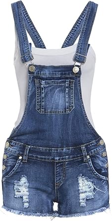 women's dungaree shorts