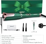 janelove Automatic Hair Curler Curling Wand 170-230°C Ceramic Barrel Green Gold view 2