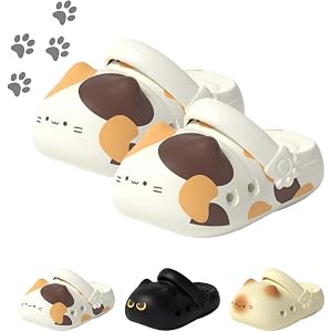 Paw Print Slippers, Thick Cloud-Like Sole. | EVA Home Sandals, Cute Paw Print Shoes for Indoor Outdoor Shower Pool