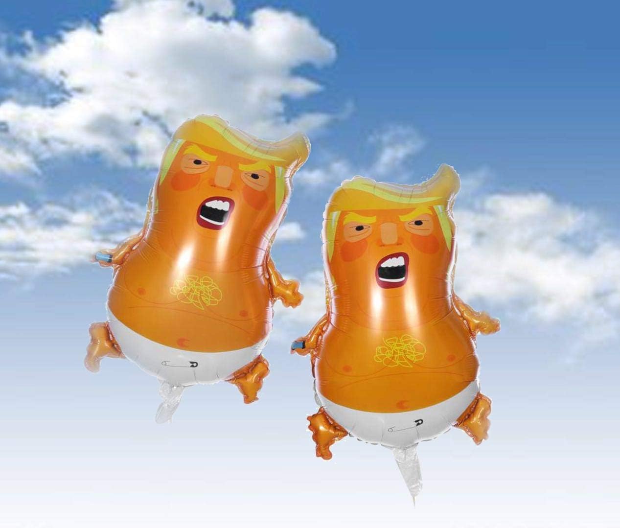 Trump Baby Balloons (2-Pack) |Mini Size 25.2 inches| Non-Toxic AL Film Material Balloon | Inflatable & Easy to Carry | with Balloon Ribbon